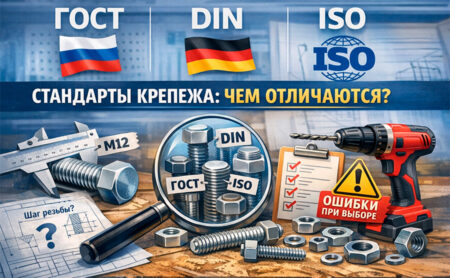 ГОСТ, DIN, ISO - чем отличаются стандарты крепежа