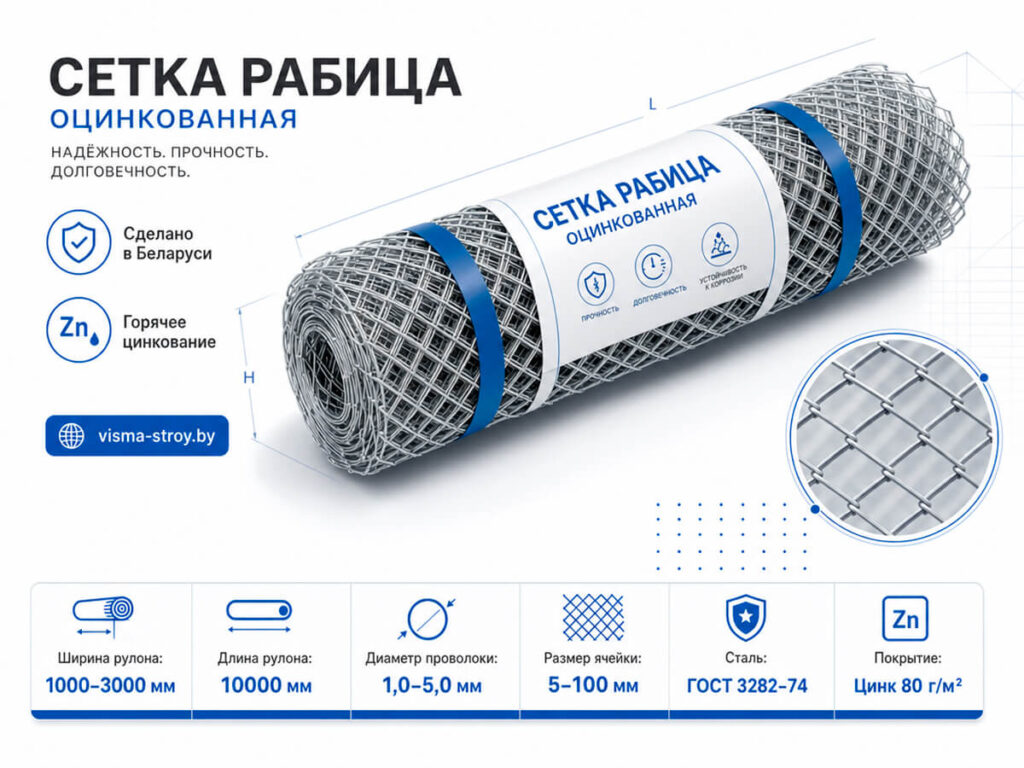 Характеристики сетки рабица